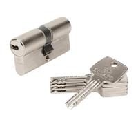 BRICARD - Cylindre débrayable Astral 2,9 - Laiton nickelé, 10 pistons, 5 clés réversibles 30+30 mm