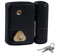 Bricard 1854 Serrure en applique verticale fouillot 2 entrées Cylindre 5 Goupilles droite, Noir