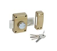 Bricard 1947 Verrou médial à bouton Cylindre 50 mm Doré