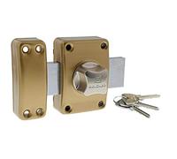 Bricard 1951 Verrou Alpha à bouton Cylindre 40 mm ø 22 mm Doré