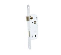 Serrure à encastrer Bricard condamnation bout rond blanc axe 40 mm