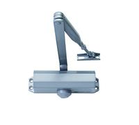 BRICARD Ferme-porte à bras compas 6100107 – Force 2–4 (jusqu'à 80 kg) Pignon‑Crémaillère Argent