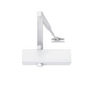 Bricard 6201101 Ferme-Porte Technologie Pignon Crémaillère, Force 2 à 4 (Jusqu’à 80kg), Bras Standard, CE, Blanc
