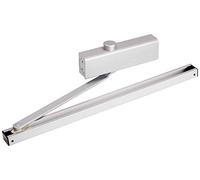 Bricard 6201157 Ferme-Porte hydraulique force 3 (60kg), bras à Glissière, Ce, Coupe-Feu, conforme à la norme en 1154, Argent