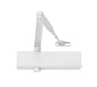 Bricard 6201201 Ferme-Porte hydraulique force 2-4 (80kg), bras standard, CE, Coupe-Feu, conforme à la norme en 1154, Blanc