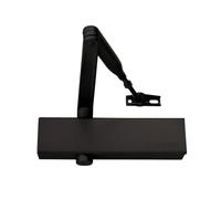 Bricard 6201203 Ferme-Porte hydraulique force 2-4 (80kg), bras standard, CE, Coupe-Feu, conforme à la norme en 1154, Noir