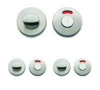Bricard 668027 Paire de rosaces INOX Tempo Design pour Porte de Toilettes, Condamnation avec Voyant (Lot de 3)