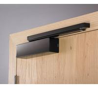 Bricard 6721023 Ferme-Porte à glissière, Force 2-5,Technologie à Came, Noir, opposé Montage inversé côté paumelles