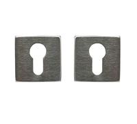 Bricard 8005051 Paire de Rosaces de Fonction Epure pour Porte d’Entrée, Profil Cylindre Européen, Chromé