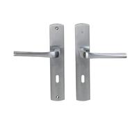 Bricard 879050 Paire de poignées Chromé satiné zamack sur plaque eVidence, porte intérieure