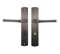 Bricard 8790T7 Paire de poignées Titane zamack sur plaque eVidence, porte de toilette