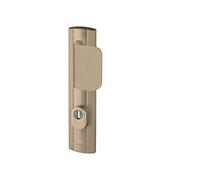 Bricard 9910091 Ensemble de Poignées Blindées sur Plaque Expression Palière Béquille + Aileron pour Porte d’Entrée (pour Cylindre Européen), Coloris Ambre