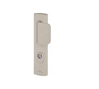 Bricard 9920051 Ensemble de Poignées Blindées sur Plaque EMUST Palière Béquille + Aileron pour Porte d’Entrée (pour Cylindre Européen), Coloris INOX