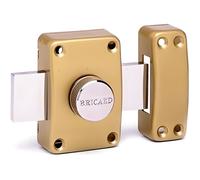 Bricard Alpha 1952 - Verrou de sécurité à bouton, cylindre 45 mm, 3 clés, acier renforcé