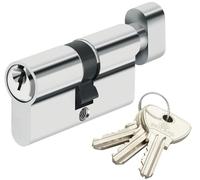 Bricard - Cylindre de serrure à bouton pour porte barillet 30 x 30 mm Alpha Bricard 3 clés