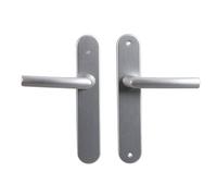 Bricard Paire de poignées de porte 7E8072 Osmose 2 Anodisé Argent. Pour Porte Intérieure sans ec De Cane).
