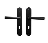 Bricard Paire de poignées de porte 7E8080 Osmose 2 Clé L-Noir Mat. Pour Porte Chambre, Porte Intérieure à Clé.