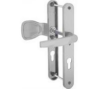 Bricard - Paire de poignees etroite bequille et aileron aluminium Bricard Emetal 233 mm porte d?entree a cylindre Couleur - Argent
