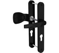 Bricard - Paire de poignees etroite bequille et aileron aluminium Bricard Emetal 233 mm porte d?entree a cylindre Couleur - Noir