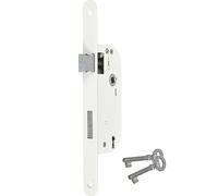 Bricard - Serrure à larder xe 40 mm blanc A encastrer réversible bouts ronds NF