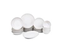 BRICARD Service Vaisselle Paris Beige 25pcs, Set De Table En Porcelaine - Assiettes Service De Table 6 Personnes, Assiette Creuse, Bols& Plates, Vaisselle Et Arts De La Table Micro-Onde/Lave-Vaisselle