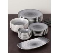 BRICARD Service Vaisselle Vittel 25pcs, Set De Table, Assiettes Service De Table 6 Personnes, Assiette Creuse, Bols&Plates, Vaisselle Et Arts De La Table, Assiette Porcelaine Micro-Onde/Lave-Vaisselle