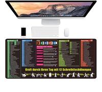 Brich Excel Sous-main de bureau en allemand - XXL - 900 x 400 mm - Avec notes de pic Windows - Tapis de souris parfait en allemand pour raccourcis Excel - Accessoire de bureau pratique pour le bureau