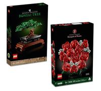 BRICK Flip Lego Fleurs Lot de 2 : 10281 Bonsaï Arbre & 10328 Bouquet de roses | Collection Botanical | Icônes