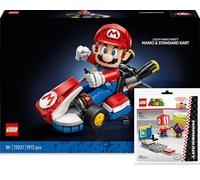 BRICK Flip Lego Mario Kart : Mario & Standard Kart (72037) avec Polybag Lego Toad (30702)