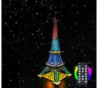 Brick Shine Kit d'éclairage GC pour Lego Tour Eiffel 10307 (kit Lego non inclus) (télécommande)
