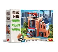 Brick Trick Trefl Caserne de Pompiers/Fire - Construisez en Briques, ECO Blocs en Brique, 190 Briques, pour Les Enfants à partir de 6 Ans
