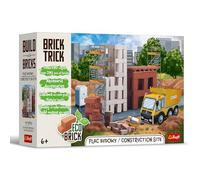 Brick Trick Trefl Chantier/Construction Site - Construisez en Brique, ECO Blocs en Brique, 290 Briques, Réutilisables, Kit Créatif pour Les Enfants à partir de 6 Ans