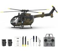 Brickaro C180 Hélicoptère RC à échelle 1/25 2,4 G 6 CH à rotor unique sans baromètre + TOF LiDAR maintien de l'altitude, positionnement du flux optique, décollage de vol inversé à une touche (jaune