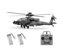 Brickaro Hélicoptère 1/48 C170 AH-64D RC 2.4G 6CH 3D Stunt Flybarless militaire avec positionnement optique de flux gyro, maintien de l'altitude, avion RC pour adultes