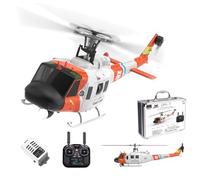 Brickaro Hélicoptère Huey échelle 1/34 F07S UH-1 2,4G 6CH Brushless Direct Drive 6G Flybarless RC modèle avec positionnement GPS pour maintenir l'altitude