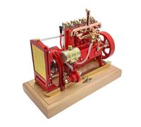Brickaro Kit de modèle de moteur qui fonctionne, moteur à essence à quatre cylindres verticaux 12 CC - Modèle de tracteur à combustion interne - Modèle 3D - Cadeau pour adultes (version assemblée)