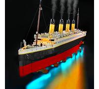 BrickBling Éclairage LED compatible avec le kit Lego Creator Expert Titanic 10294, kit d'éclairage DIY pour bateau Titanic - Version améliorée
