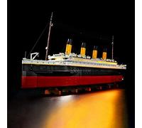 BrickBling Éclairage LED compatible avec Lego 10294 Titanic Creator Expert Building Kit de construction (pas de modèle), kit d'éclairage DIY pour bateau Titanic, lumière décorative pour 10294