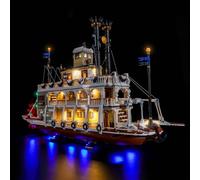 BrickBling Éclairage LED uniquement, compatible avec bateau à vapeur Lego River, compatible avec Lego 21356 Mississippi River Steamboat, non livré avec bateau (version classique)