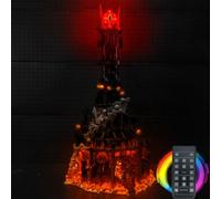 BrickBling Kit de lumière avec télécommande pour Lego Le Seigneur des Anneaux : Barad-dûr 10333 (kit de construction Lego non inclus) -