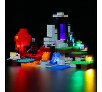 BrickBling Kit de lumière LED pour Lego 21172 Minecraft The Destroyed Portal Minecraft Toy Set (Pas de modèle Lego), Décoration DIY Kit d'éclairage pour Lego Minecraft