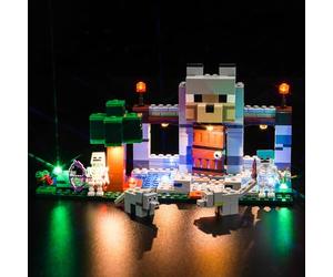BrickBling Kit de Lumières LED pour Lego Minecraft The Wolf Stronghold 21261, Kit d'éclairage LED pour Minecraft Lego 21261, Forteresse de Loup, Jouet Créatif