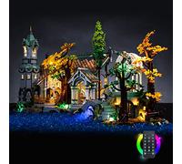 BrickBling Kit d'éclairage à distance compatible avec 10316 The Lord of The Rings Rivendell (pas de modèle), kit d'éclairage LED compatible avec The Rings Rivendell