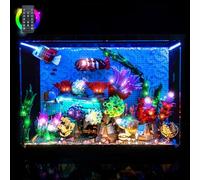 BrickBling Kit d'éclairage à distance compatible avec l'aquarium tropical Lego 10366 (pas de modèle), kit d'éclairage LED compatible avec les briques d'aquarium tropicales Lego