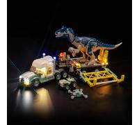 BrickBling Kit d'éclairage compatible avec camion de transport Lego Allosaurus, éclairage créatif compatible avec Lego 76966 (lumières uniquement, pas de briques)