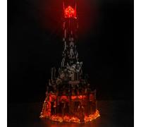 BrickBling Kit d'éclairage LED compatible avec Lego 10333 Le Seigneur des Anneaux : Barad-dûr, kit d'éclairage décoratif compatible avec Lego Le Seigneur des Anneaux : Barad-dûr Version standard