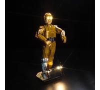 BrickBling Kit d'éclairage LED compatible avec Lego 75398 C-3PO (pas de modèle), kit d'éclairage de décoration DIY compatible avec Lego C-3PO 75398 Jouet créatif