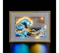 BrickBling Kit d'éclairage LED compatible avec Lego Hokusai - The Great Wave 31208 (pas de modèle) - Kit d'éclairage décoratif compatible avec Lego Hokusai - The Great Wave - Jouet créatif