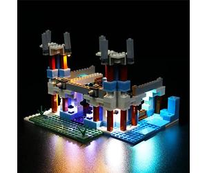 BrickBling Kit d'éclairage LED pour Lego 21186 Minecraft Le Château de Glace (Modèles Non Inclus), LED Lumière pour Lego 21186 Minecraft The Ice Castle