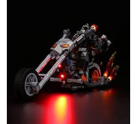 BrickBling Kit d'éclairage LED pour Lego 76245 Ghost Rider - Mech & Bike - Jouet créatif